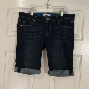 Paige shorts Dark denim size 26 gently worn
